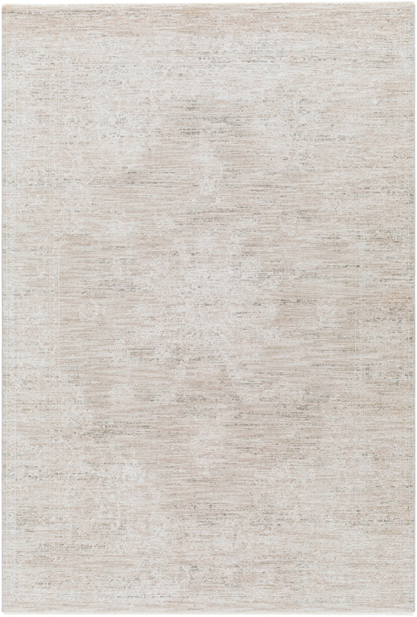 Laila LAA-2301 Traditional Polyester Rug LAA2301-710RD Camel, Light Gray, Taupe, Beige, Charcoal, Medium Gray, Cream 100% Polyester 7'10" Round