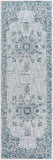 Laila LAA-2302 Traditional Polyester Rug LAA2302-2773 Navy, Teal, Light Gray, Medium Gray, Beige, Taupe, Cream 100% Polyester 2'7" x 7'3"