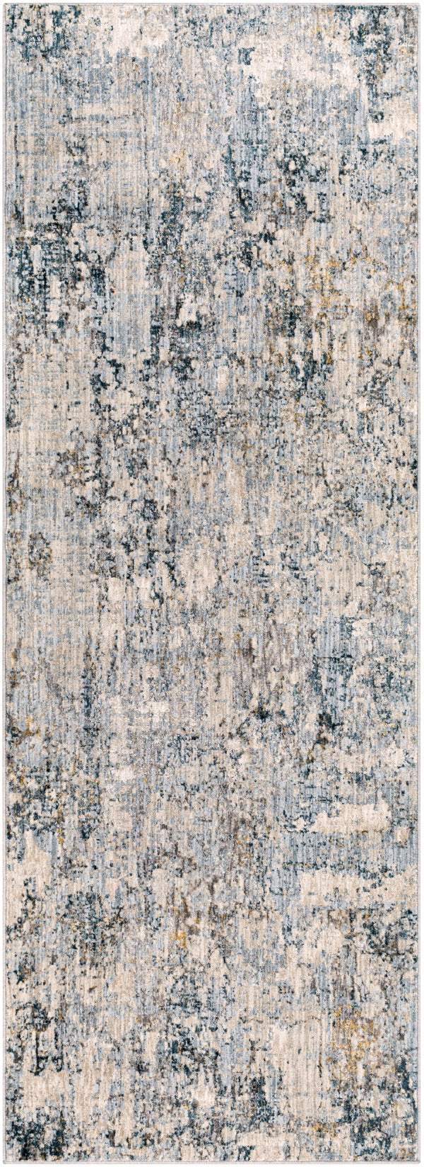 Laila LAA-2305 Modern Polyester Rug LAA2305-2773 Light Gray, Navy, Camel, Wheat, Charcoal, Medium Gray, Beige, Taupe, Cream 100% Polyester 2'7" x 7'3"
