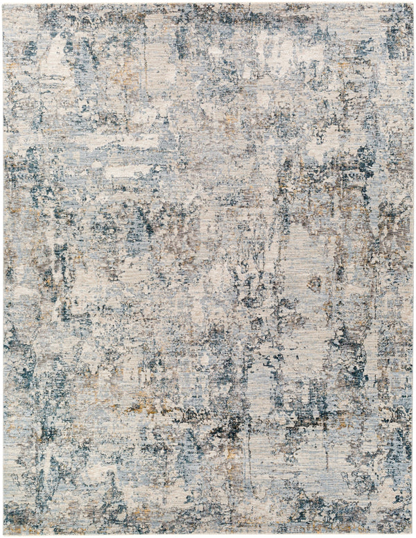 Laila LAA-2305 Modern Polyester Rug LAA2305-710103 Light Gray, Navy, Camel, Wheat, Charcoal, Medium Gray, Beige, Taupe, Cream 100% Polyester 7'10" x 10'3"