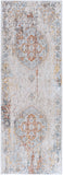 Laila LAA-2307 Traditional Polyester Rug LAA2307-2773 Burnt Orange, Teal, Sage, Saffron, Charcoal, Medium Gray, Light Gray, Cream 100% Polyester 2'7" x 7'3"