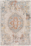 Laila LAA-2307 Traditional Polyester Rug LAA2307-9122 Burnt Orange, Teal, Sage, Saffron, Charcoal, Medium Gray, Light Gray, Cream 100% Polyester 9' x 12'2"