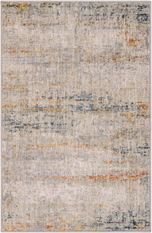 Laila LAA-2308 Modern Polyester Rug LAA2308-9122 Teal, Sage, Burnt Orange, Saffron, Medium Gray, Light Gray, Cream 100% Polyester 9' x 12'2"