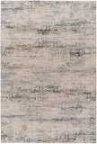 Laila LAA-2309 Modern Polyester Rug LAA2309-6796 Teal, Sage, Saffron, Medium Gray, Light Gray, Cream 100% Polyester 6'7" x 9'6"