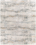 Laila LAA-2309 Modern Polyester Rug LAA2309-710103 Teal, Sage, Saffron, Medium Gray, Light Gray, Cream 100% Polyester 7'10" x 10'3"