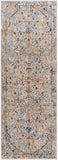 Laila LAA-2310 Traditional Polyester Rug LAA2310-2773 Teal, Sage, Burnt Orange, Saffron, Medium Gray, Light Gray, Cream 100% Polyester 2'7" x 7'3"