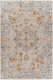 Laila LAA-2312 Traditional Polyester Rug LAA2312-6796 Teal, Sage, Burnt Orange, Saffron, Medium Gray, Light Gray, Cream 100% Polyester 6'7" x 9'6"