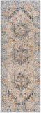 Laila LAA-2313 Traditional Polyester Rug LAA2313-2773 Teal, Burnt Orange, Medium Gray, Sage, Charcoal, Light Gray, Cream 100% Polyester 2'7" x 7'3"