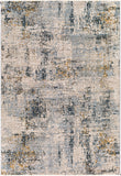 Laila LAA-2314 Modern Polyester Rug LAA2314-9122 Teal, Saffron, Sage, Medium Gray, Light Gray, Cream 100% Polyester 9' x 12'2"