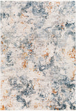 Laila LAA-2315 Modern Polyester Rug LAA2315-9122 Teal, Sage, Burnt Orange, Saffron, Medium Gray, Light Gray, Cream 100% Polyester 9' x 12'2"