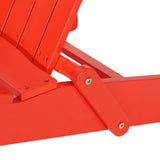 Malibu Outdoor Rustic Acacia Wood Folding Adirondack Chair (Set of 2), Red