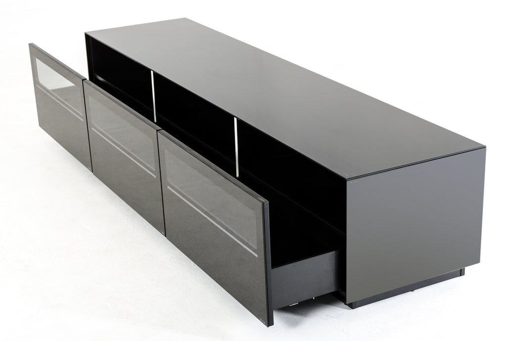 VIG Furniture Modrest Landon Contemporary Black TV Stand VGBBSJ8202-BLK