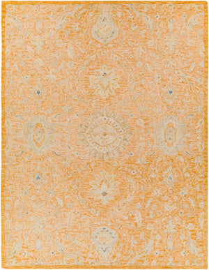 Lazio LAZ-2303 Traditional Wool Rug LAZ2303-81012 Burnt Orange, Coral, Dark Blue, Light Gray, Cream 100% Wool 8'10" x 12'