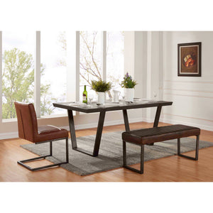 Ronan Leatherette Dining Chair Set of 2 - Modern Industrial Design with Chic Tufting and Durability