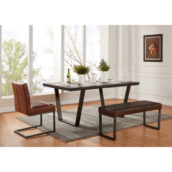 Ronan Leatherette Dining Chair Set of 2 - Modern Industrial Design with Chic Tufting and Durability