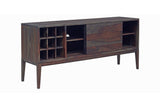 Porter Designs Fall River Solid Sheesham Wood Contemporary Sideboard Gray 07-117-30-4436