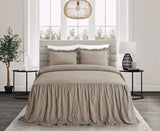 Ashford Taupe Queen 3pc Quilt Set