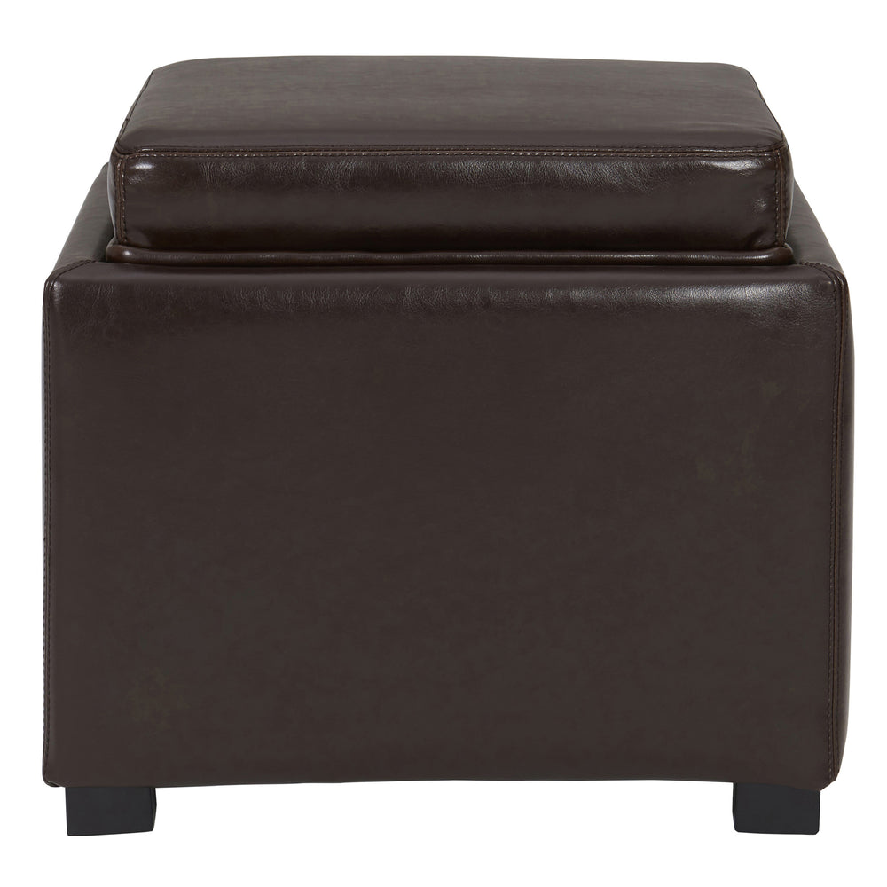 Cameron Square Leather Storage Ottoman - Stylish, Durable, and Versatile Storage Solution for Your Home