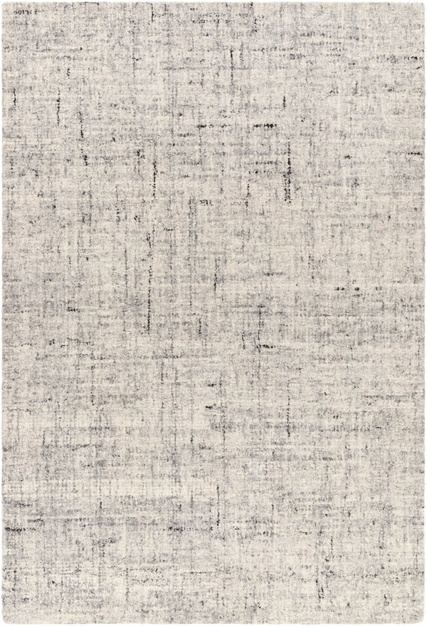 Lucca LCA-2300 Modern Wool Rug LCA2300-81012 Light Gray, Medium Gray, Charcoal, Cream 100% Wool 8'10" x 12'