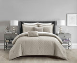 Trinity Taupe Queen 5pc Comforter Set