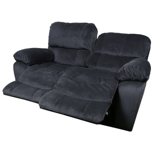 Porter Designs Ramsey Microfiber Dual seat Transitional Reclining Love Gray 03-112C-02B-6014
