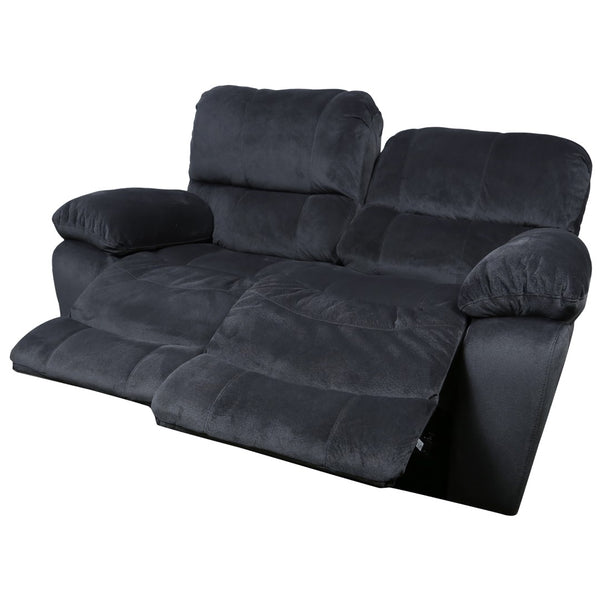 Porter Designs Ramsey Microfiber Dual seat Transitional Reclining Love Gray 03-112C-02B-6014