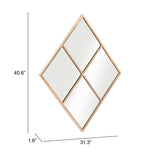 Zuo Modern Meo Steel, MDF, Glass Modern Commercial Grade Mirror Gold Steel, MDF, Glass