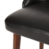 Cullimore Contemporary Channel Stitch Barstools, Dark Brown and Espresso Noble House