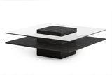 VIG Furniture Modrest Clarion Modern Grey Elm & Glass Coffee Table VGBBLE638E-GRY
