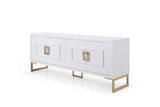 VIG Furniture Modrest Leah - Contemporary White High Gloss & Champagne Gold Buffet VGVCG9111-WHT-BUF