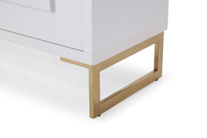 VIG Furniture Modrest Leah - Contemporary White High Gloss & Champagne Gold Buffet VGVCG9111-WHT-BUF