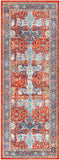 Leicester LEC-2301 Traditional Polyester Rug LEC2301-2773 Bright Red, Dark Blue, Denim, Grass Green, Blush, Cream 100% Polyester 2'7" x 7'3"