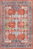 Leicester LEC-2301 Traditional Polyester Rug LEC2301-810119 Bright Red, Dark Blue, Denim, Grass Green, Blush, Cream 100% Polyester 8'10" x 11'9"