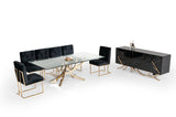 VIG Furniture Modrest Legend Modern Glass & Gold Dining Table VGVCT8111-GLD