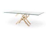 VIG Furniture Modrest Legend Modern Glass & Gold Dining Table VGVCT8111-GLD