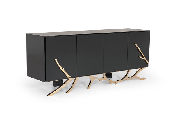 VIG Furniture Modrest Legend Modern Black & Gold Buffet VGVCG8111-BLK