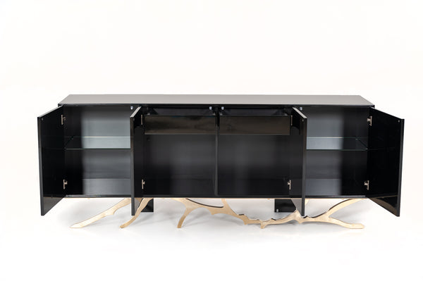 VIG Furniture Modrest Legend Modern Black & Gold Buffet VGVCG8111-BLK