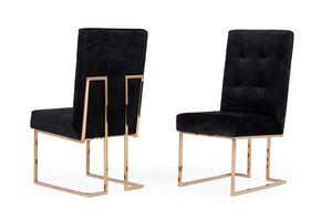 VIG Furniture Modrest Legend - Modern Black & Rosegold Dining Chair (Set of 2) VGVCB012-BLK-DC