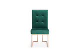 VIG Furniture Modrest Legend Modern Green Velvet & Rosegold Dining Chair (Set of 2) VGVCB012-GRN
