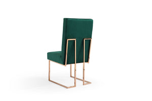 VIG Furniture Modrest Legend Modern Green Velvet & Rosegold Dining Chair (Set of 2) VGVCB012-GRN
