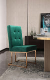 VIG Furniture Modrest Legend Modern Green Velvet & Rosegold Dining Chair (Set of 2) VGVCB012-GRN