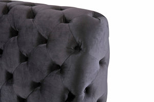 VIG Furniture Modrest Legend - Modern Black Velvet & Rosegold Bed VGVCBD8111-15-BLKROSE-BED
