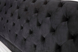VIG Furniture Modrest Legend - Modern Black Velvet & Rosegold Bed VGVCBD8111-15-BLKROSE-BED