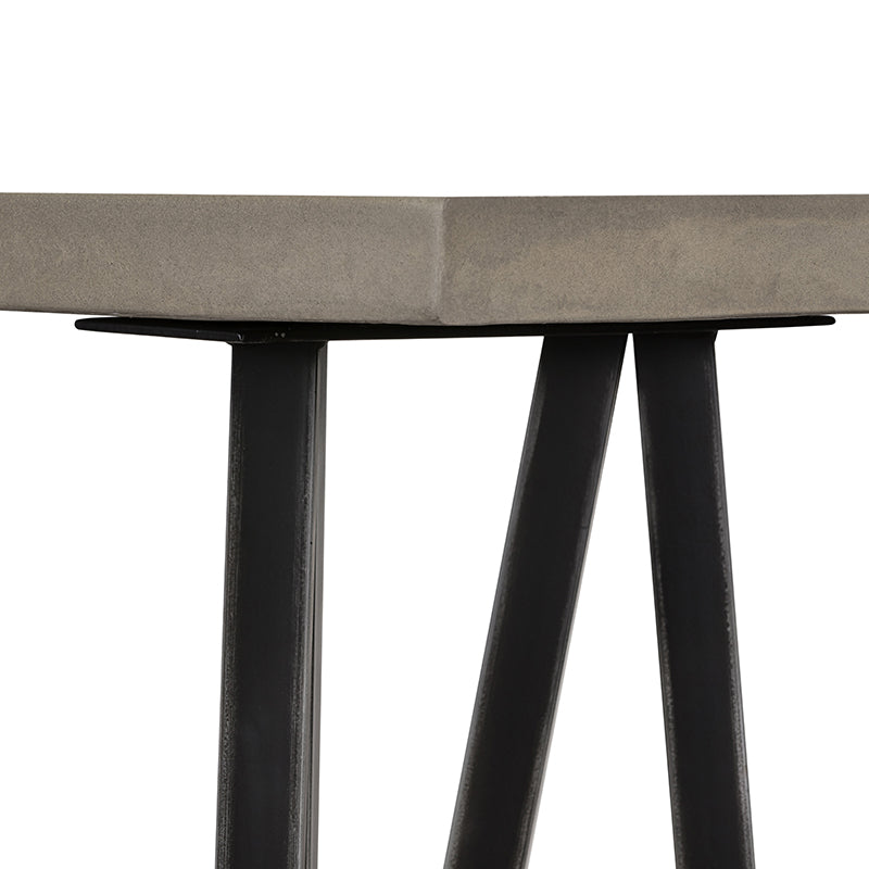 VIG Furniture Modrest Richmond Modern Concrete & Black Metal Console Table VGLBLENO-CS115-01