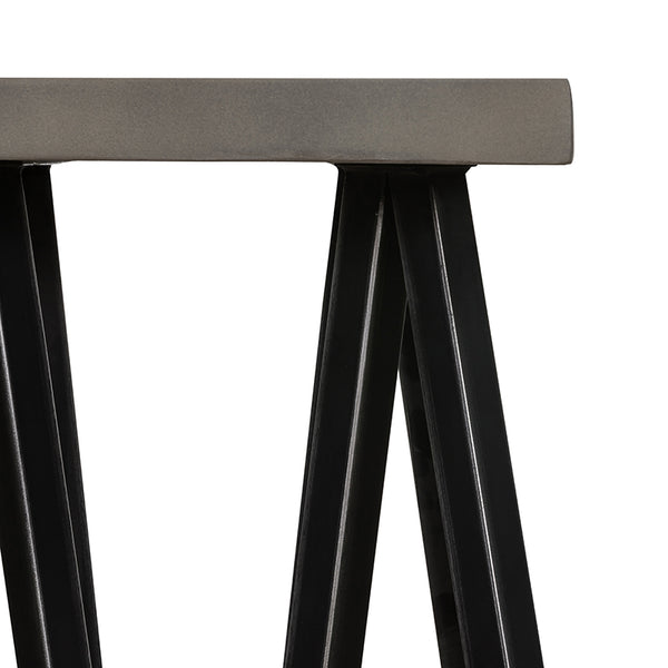 VIG Furniture Modrest Richmond Modern Concrete & Black Metal End Table VGLBLENO-LT50-01