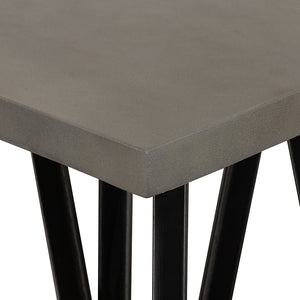 VIG Furniture Modrest Richmond Modern Concrete & Black Metal End Table VGLBLENO-LT50-01