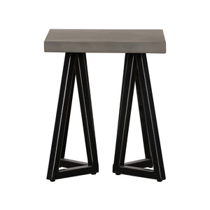 VIG Furniture Modrest Richmond Modern Concrete & Black Metal End Table VGLBLENO-LT50-01