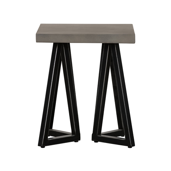 VIG Furniture Modrest Richmond Modern Concrete & Black Metal End Table VGLBLENO-LT50-01
