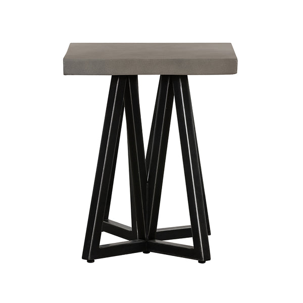 VIG Furniture Modrest Richmond Modern Concrete & Black Metal End Table VGLBLENO-LT50-01