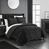 Ryland Black King 3pc Comforter Set